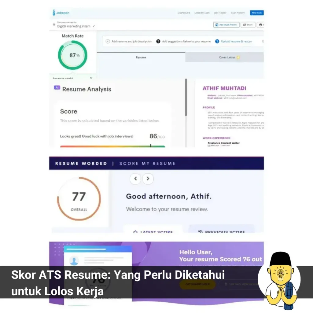 Skor ATS Resume: Yang Perlu Diketahui untuk Lolos Kerja 6 Skor ATS Resume Yang Perlu Diketahui untuk Lolos Kerja