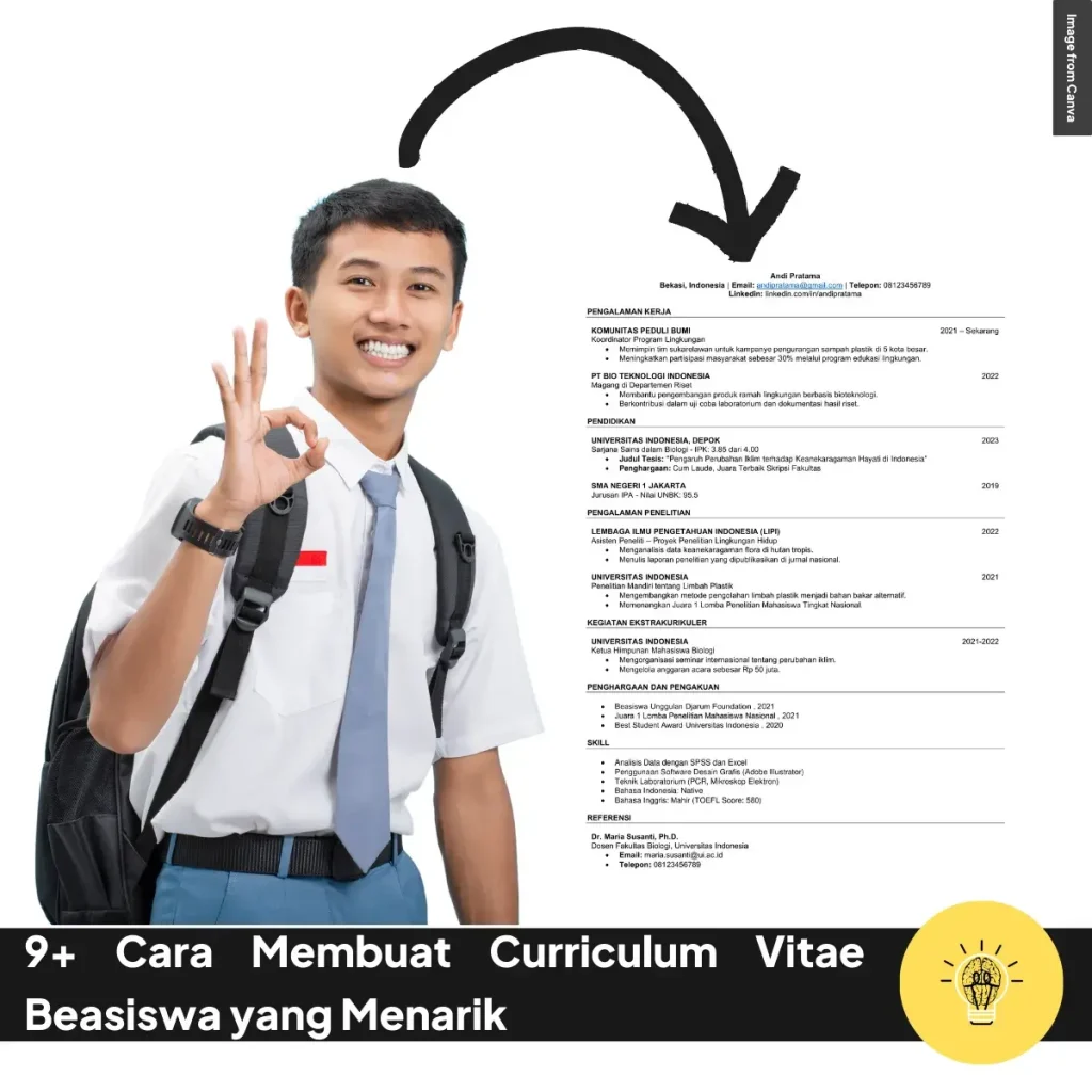 9+ Cara Membuat Curriculum Vitae Beasiswa yang Menarik 1 9 Cara Membuat Curriculum Vitae Beasiswa yang Menarik