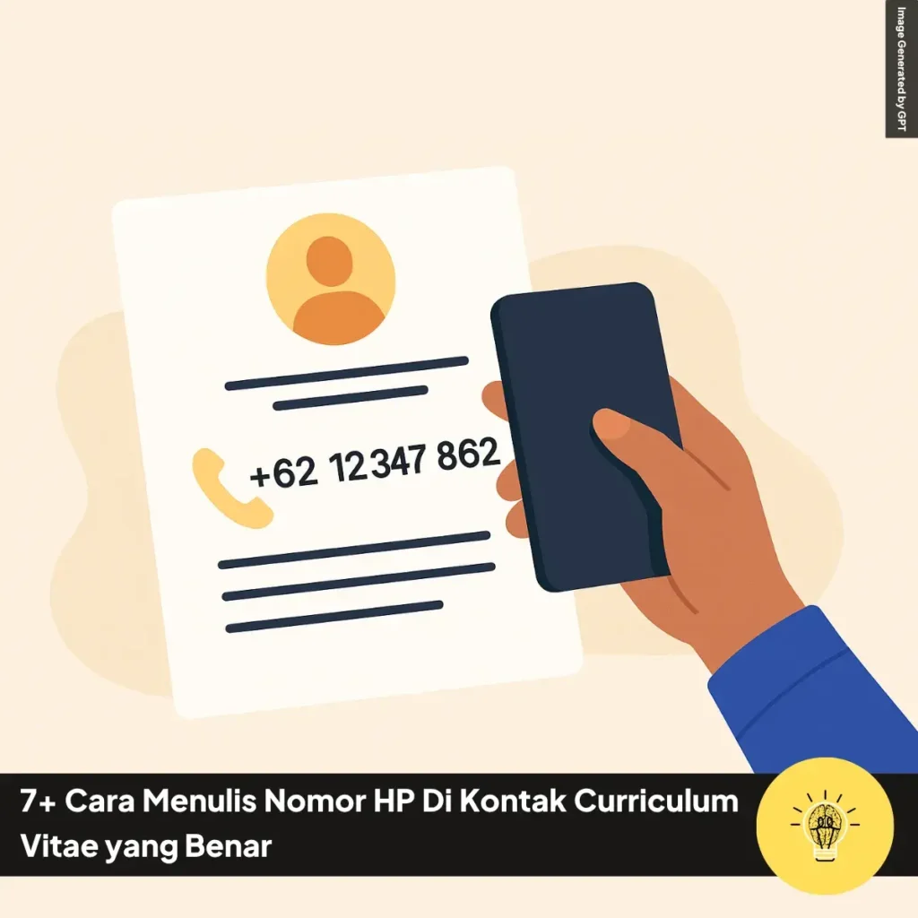 7+ Cara Menulis Nomor HP Di Kontak Curriculum Vitae yang Benar 12 7 Cara Menulis Nomor HP Di Kontak Curriculum Vitae yang Benar