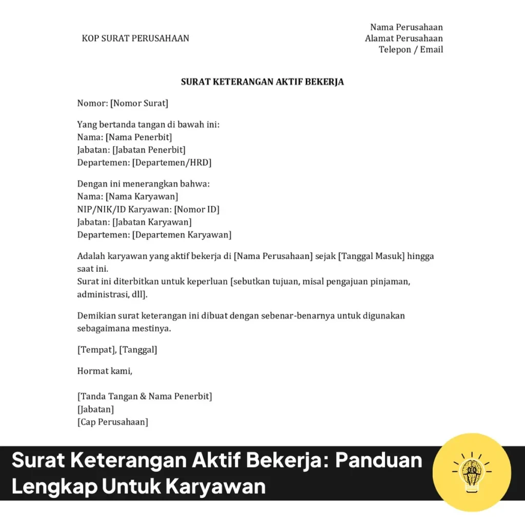 Surat Keterangan Aktif Bekerja: Panduan Lengkap Untuk Karyawan 2 Surat Keterangan Aktif Bekerja Panduan Lengkap Untuk Karyawan