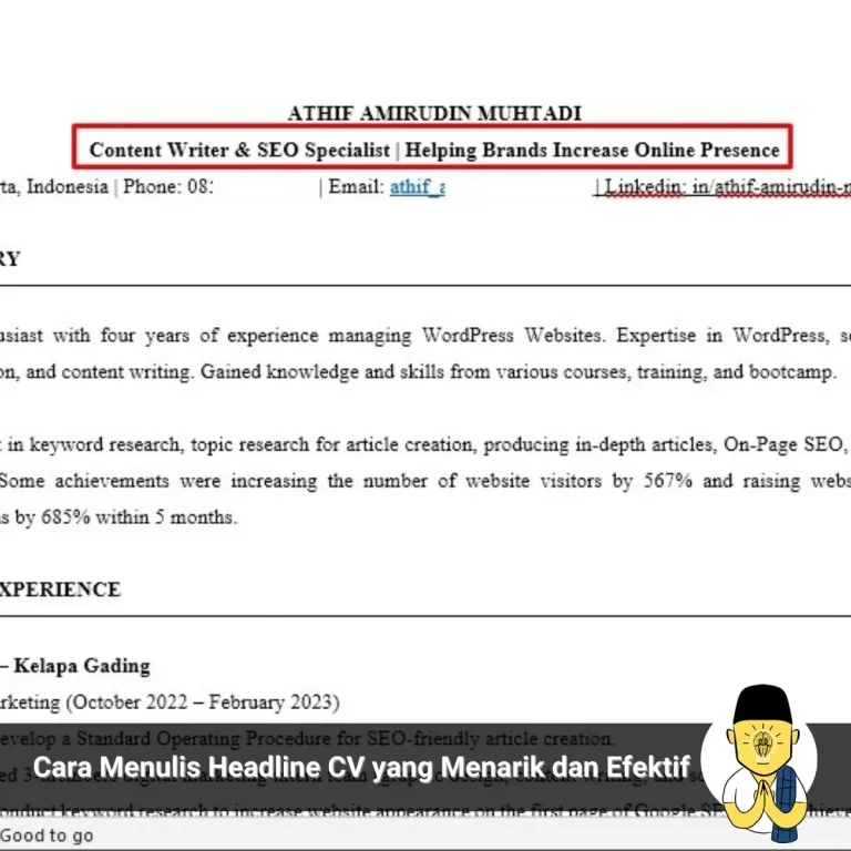 Cara Menulis Headline CV yang Menarik dan Efektif