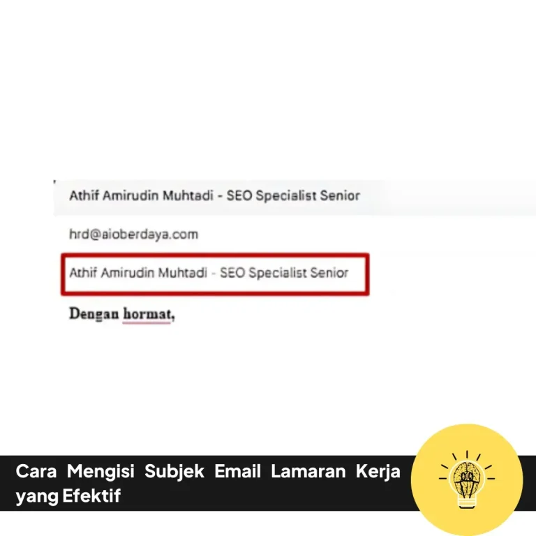 Cara Mengisi Subjek Email Lamaran Kerja yang Efektif