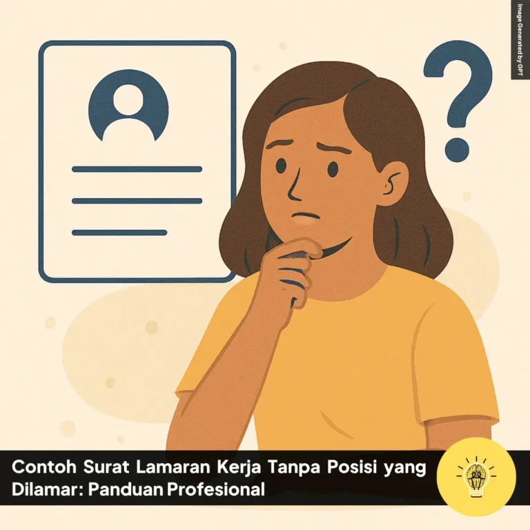 Contoh Surat Lamaran Kerja Tanpa Posisi yang Dilamar Panduan Profesional