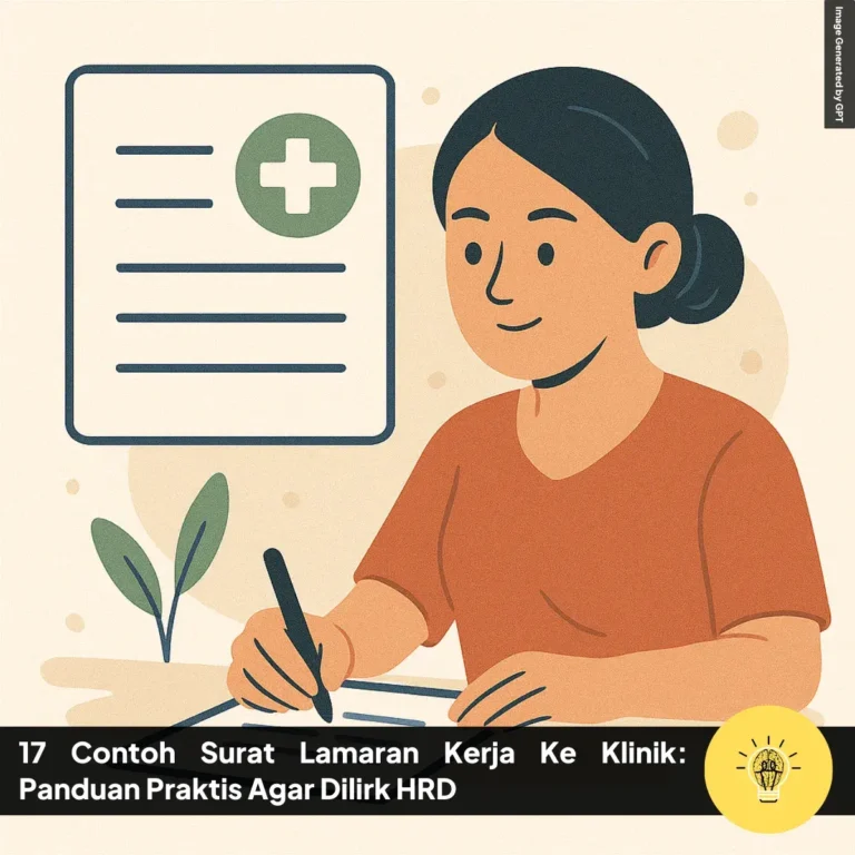 Panduan Praktis Contoh Surat Lamaran Kerja Ke Klinik Agar Dilirik HRD