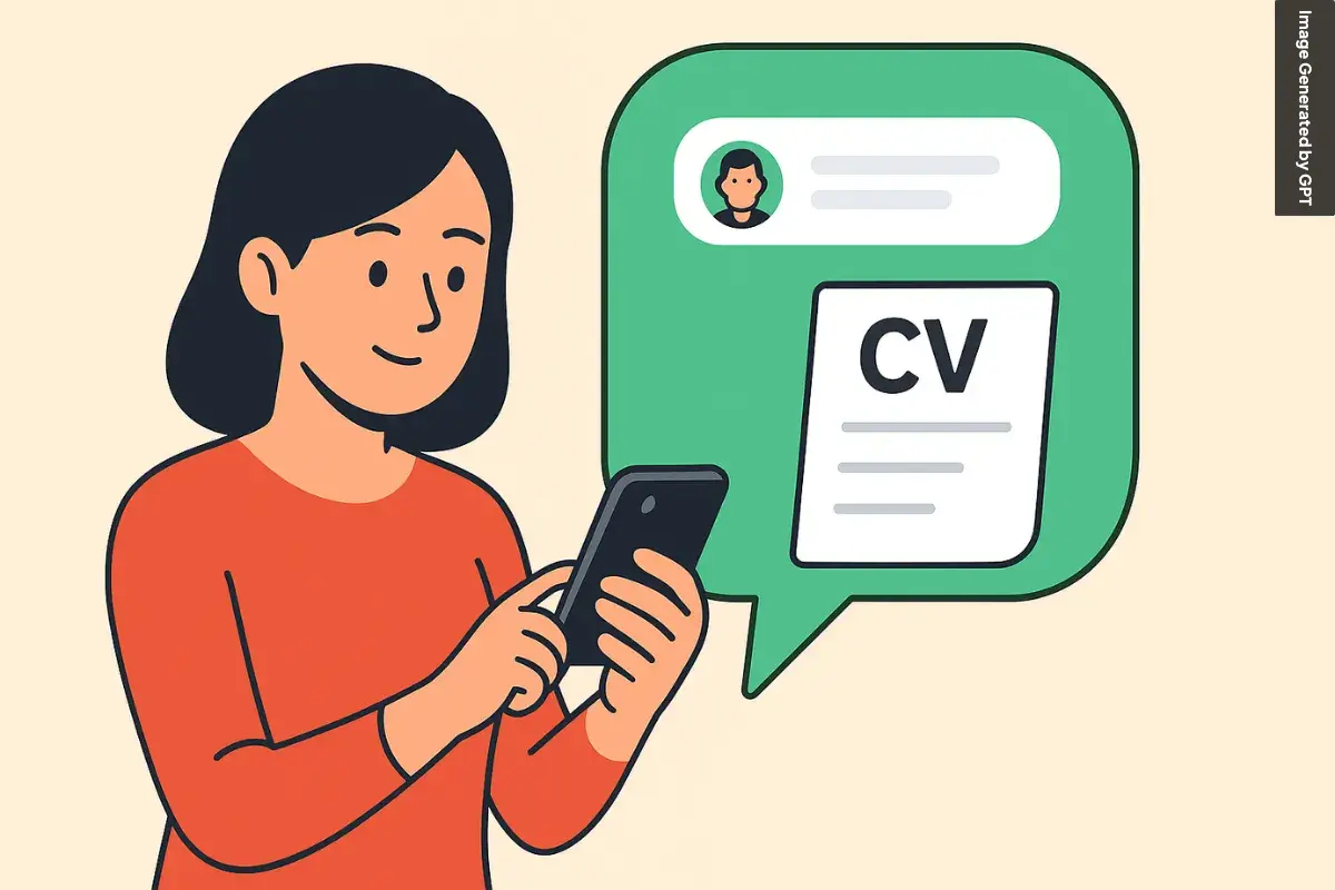 Template Contoh Chat Kirim CV di WA