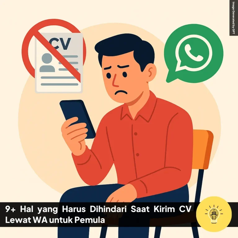 9 Hal yang Harus Dihindari Saat Kirim CV Lewat WA untuk Pemula