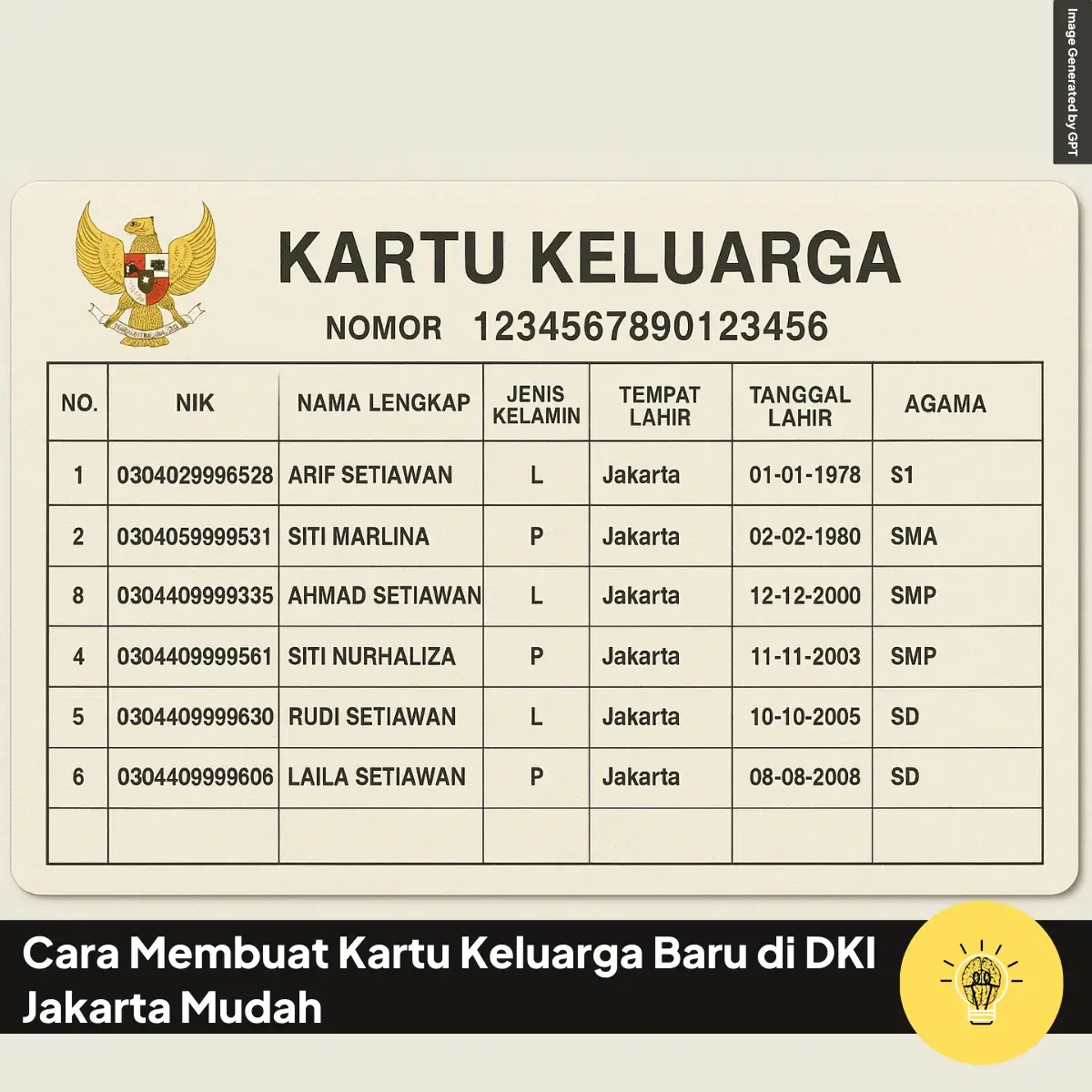 Cara Membuat Kartu Keluarga Baru di DKI Jakarta Mudah