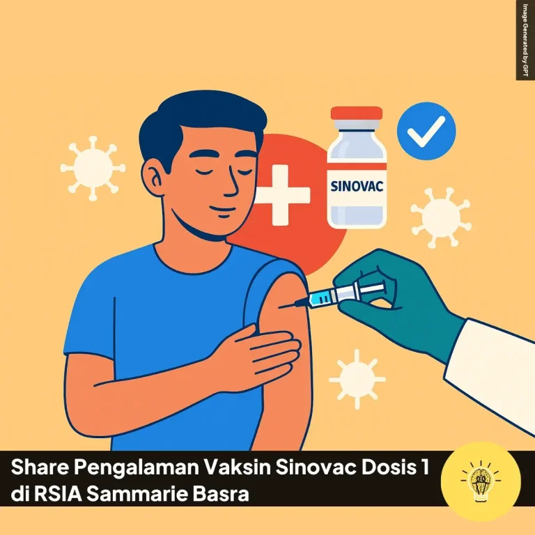Share Pengalaman Vaksin Sinovac Dosis 1 di RSIA Sammarie Basra