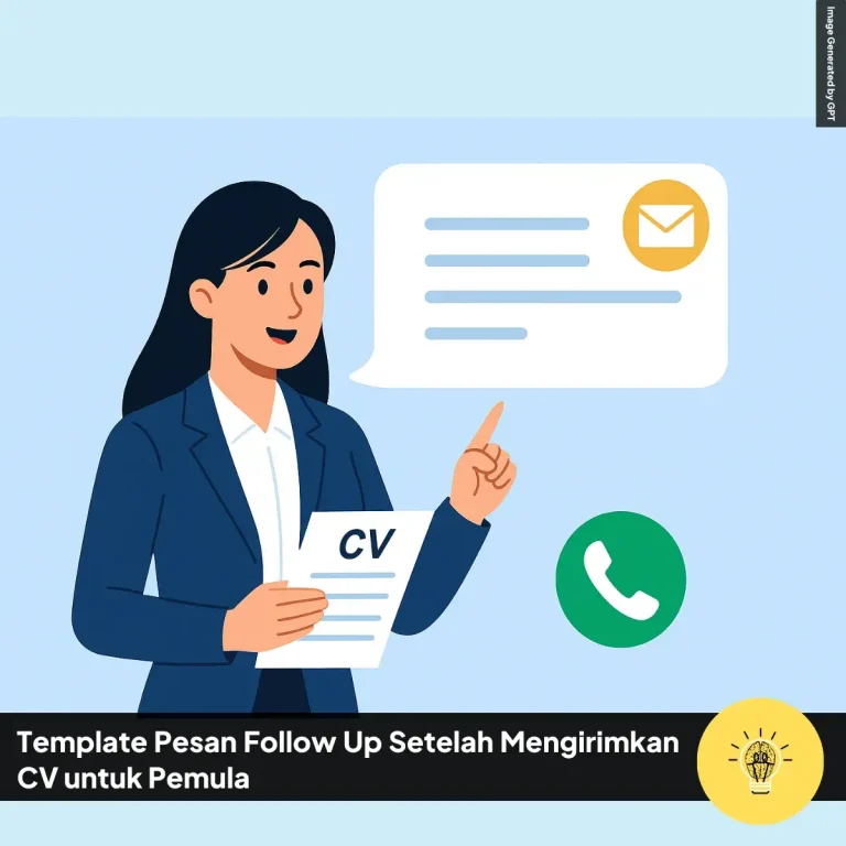 Template Pesan Follow Up Setelah Mengirimkan CV untuk Pemula