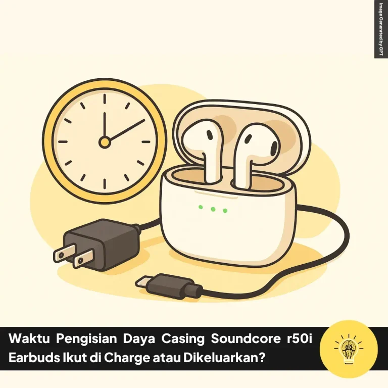 Waktu Pengisian Daya Casing Soundcore r50i Earbuds Ikut di Charge atau Dikeluarkan