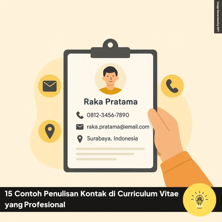 15 Contoh Penulisan Kontak di Curriculum Vitae yang Profesional