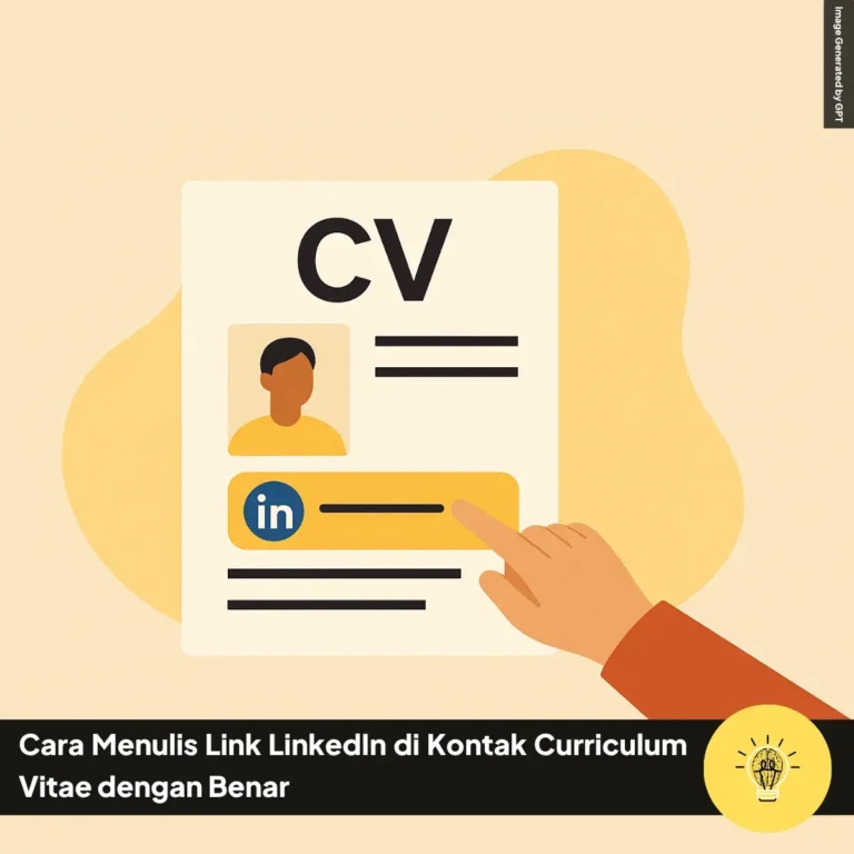 Cara Menulis Link LinkedIn di Kontak Curriculum Vitae dengan Benar