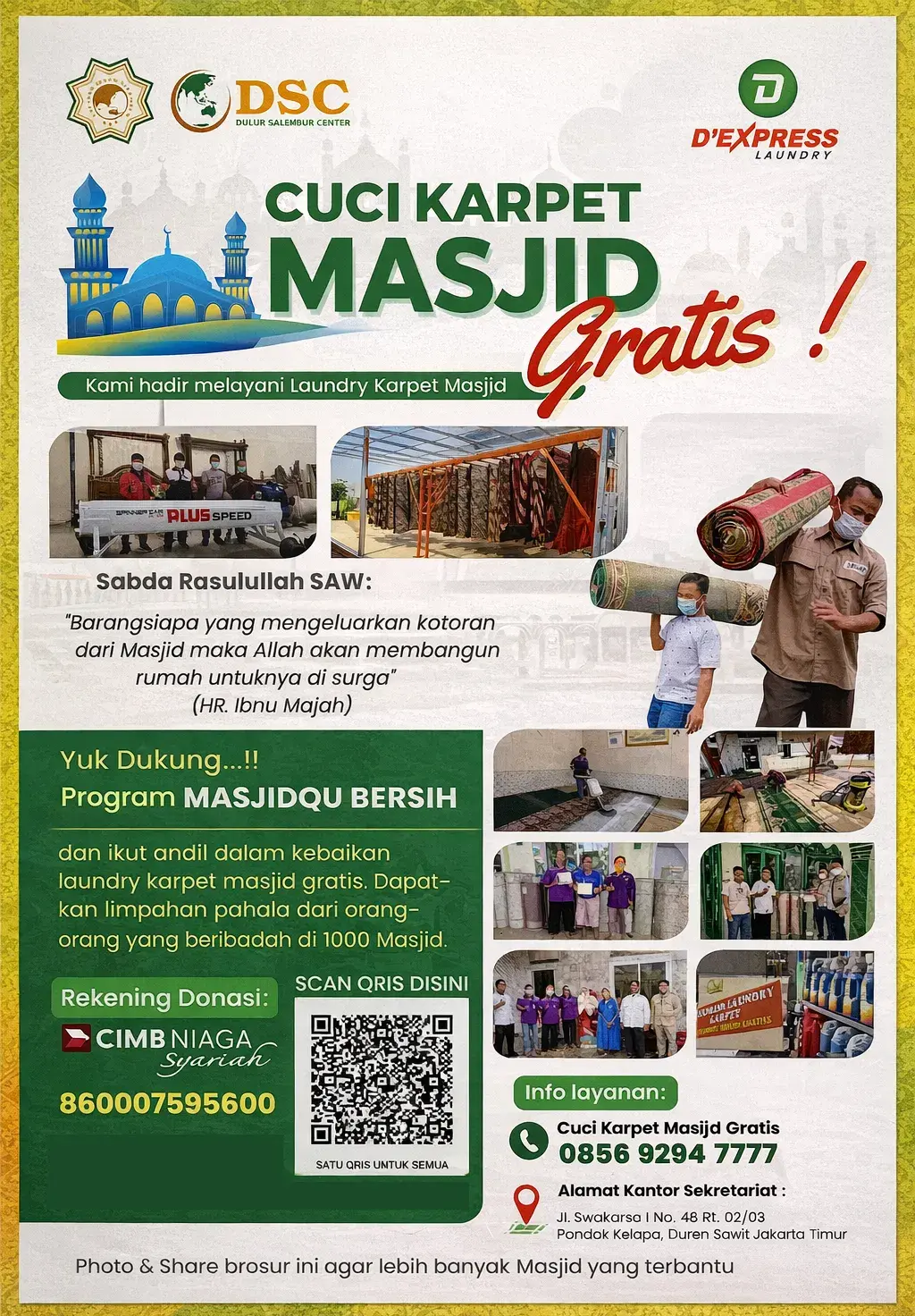 Rekomendasi Program Cuci Karpet Masjid Gratis