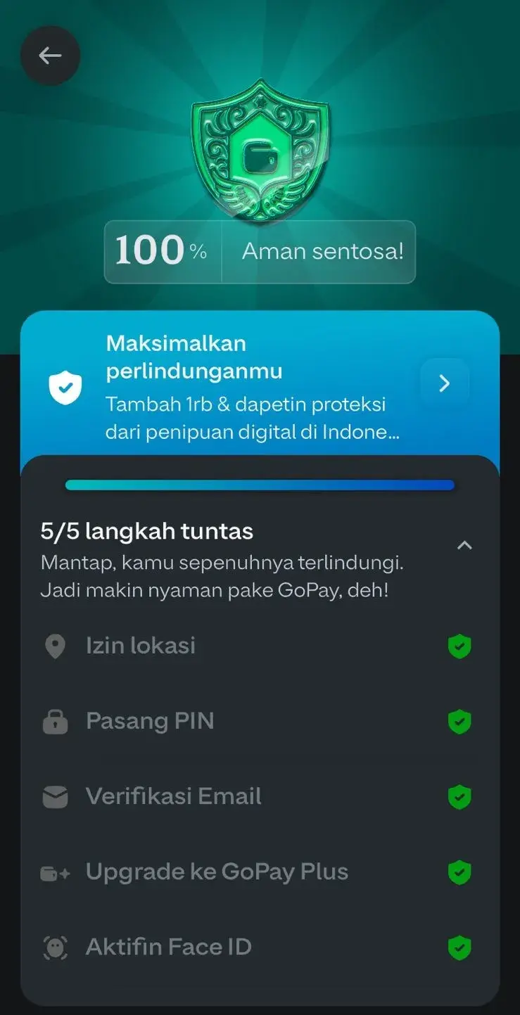 Tampilan Gopay Plus