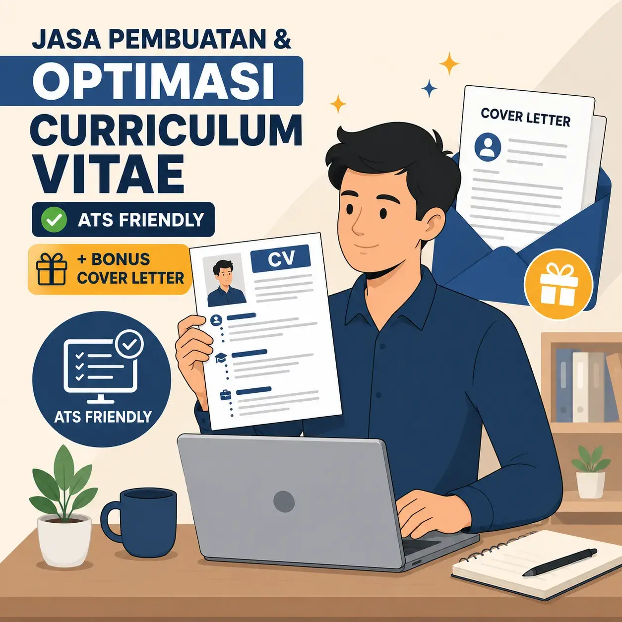 Jasa Pembuatan dan Optimasi Curriculum Vitae ATS Friendly + Bonus Cover Letter